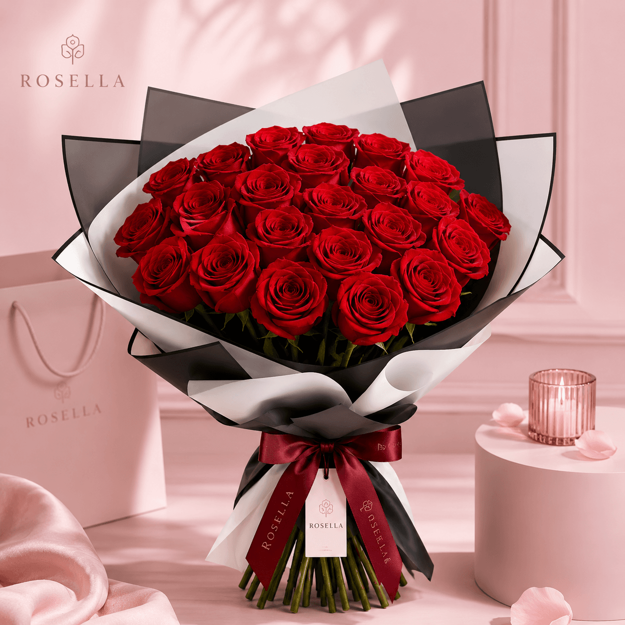 Forever Yours red rose bouquet with red roses by Rosella Flowers & Gifting in Polokwane