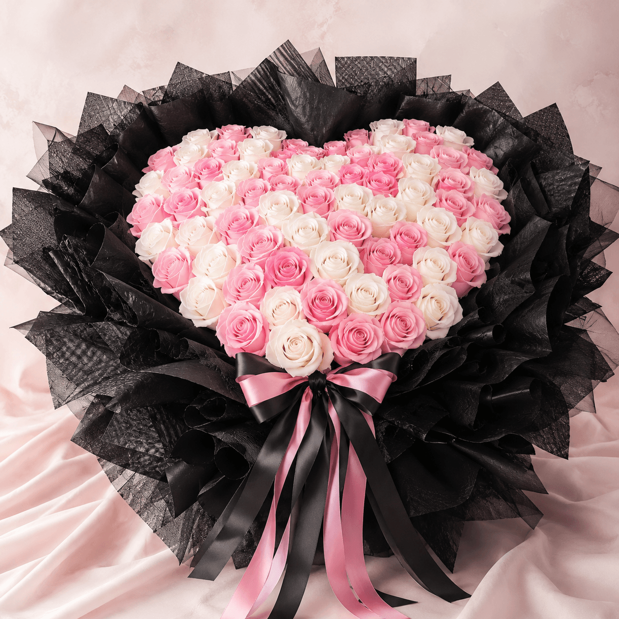 Heart Rose Arrangement heart-shaped rose bouquet with premium roses by Rosella Flowers & Gifting in Polokwane