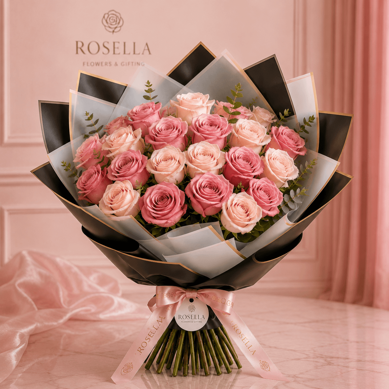 Success Rose Arrangement blush rose bouquet with blush roses by Rosella Flowers & Gifting in Polokwane