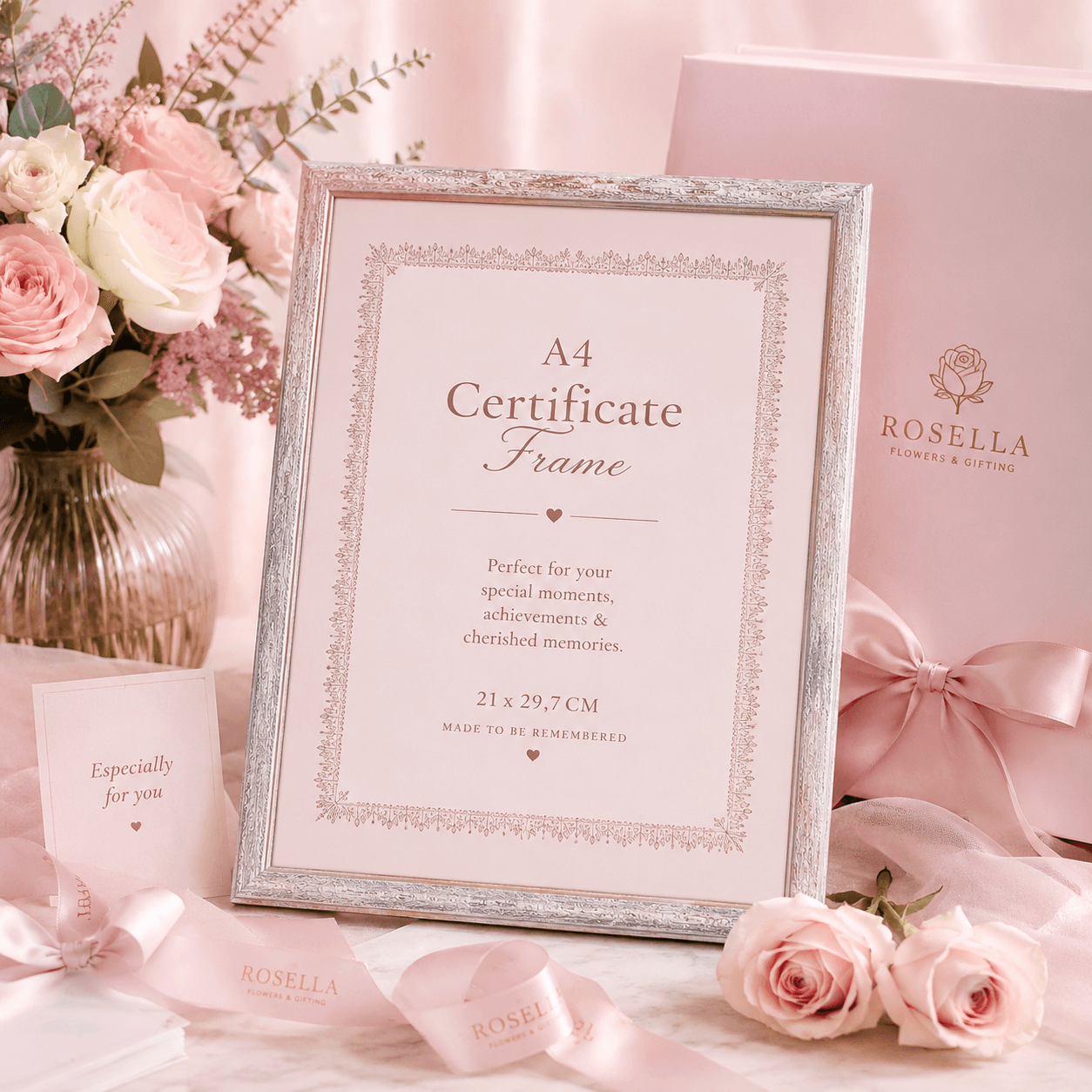 A4 Certificate Frame certificate frame gift with an A4 certificate or message frame by Rosella Flowers & Gifting in Polokwane