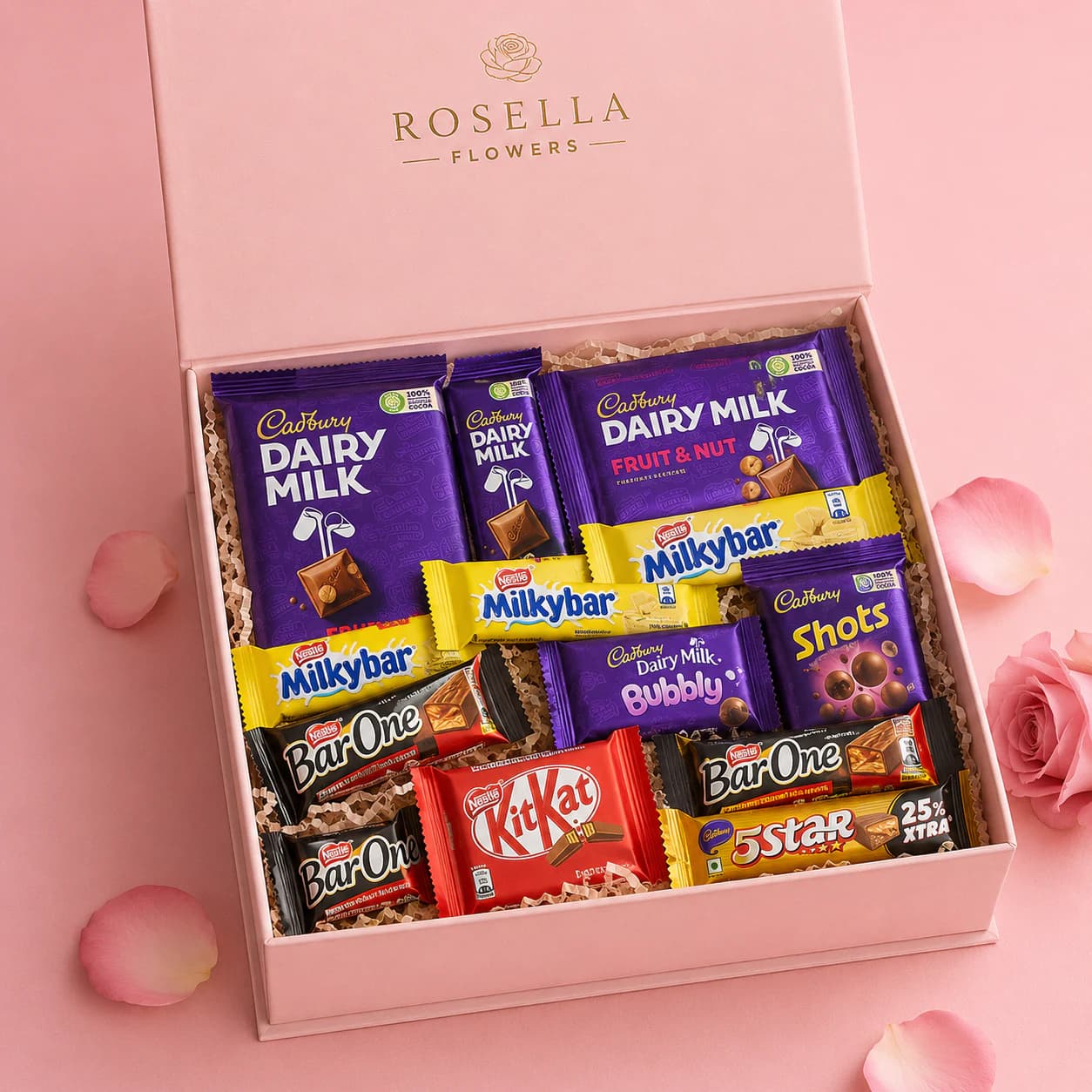Rosella Chocolate Lover’s Gift Box with approximately 15 assorted halaal chocolates
