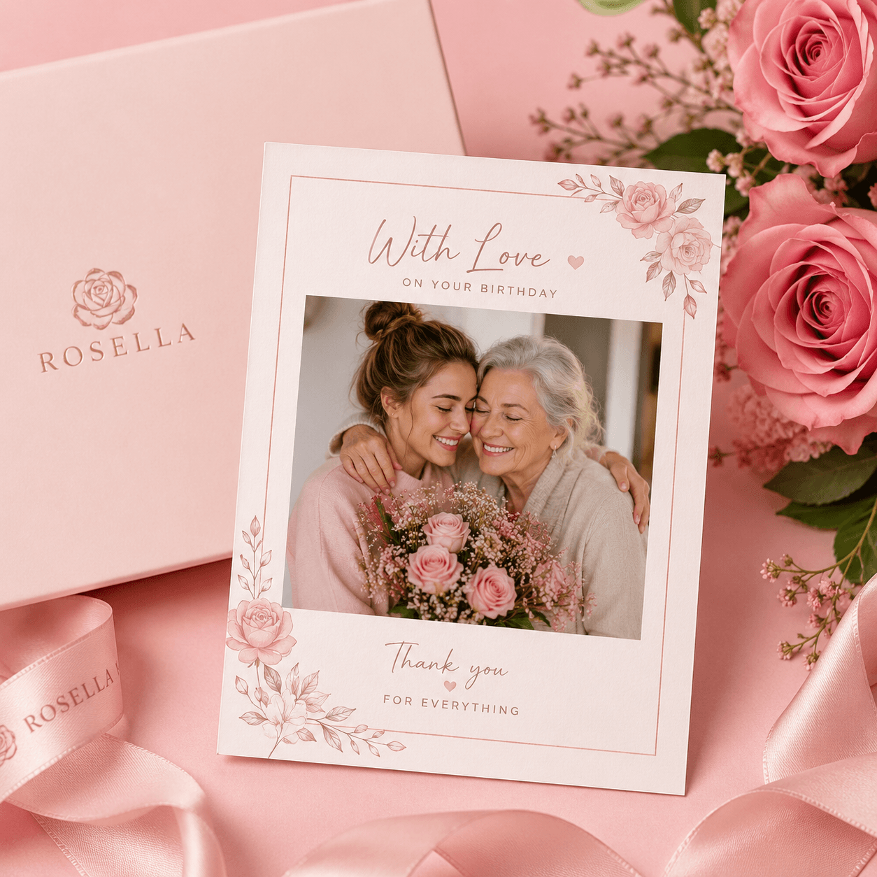 Photo Card personalised card add-on with a personalised photo card by Rosella Flowers & Gifting in Polokwane