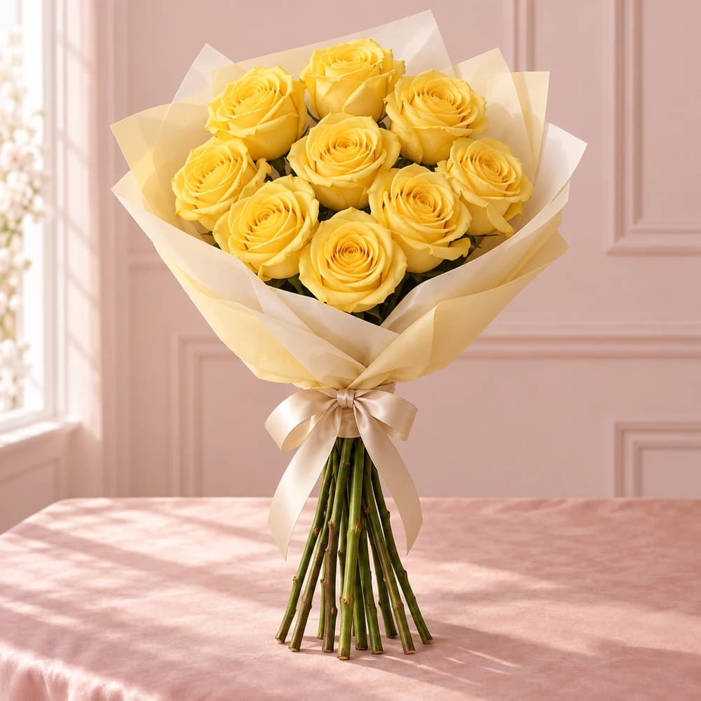 Scarlet Serenade — 20 Red Roses, fresh flower bouquet with exposed stems, Rosella Flowers & Gifting
