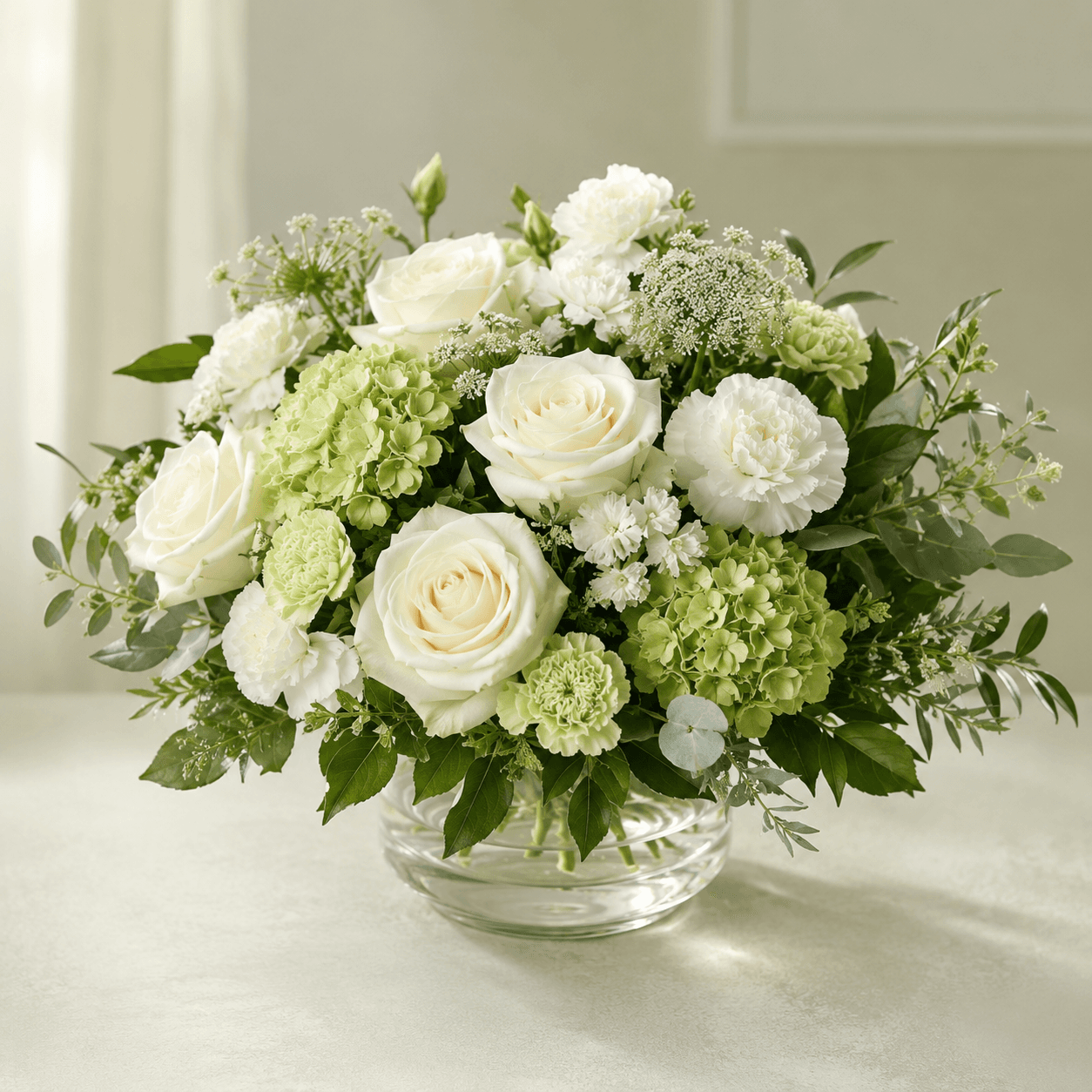 Peace & Grace white rose bouquet with white roses by Rosella Flowers & Gifting in Polokwane